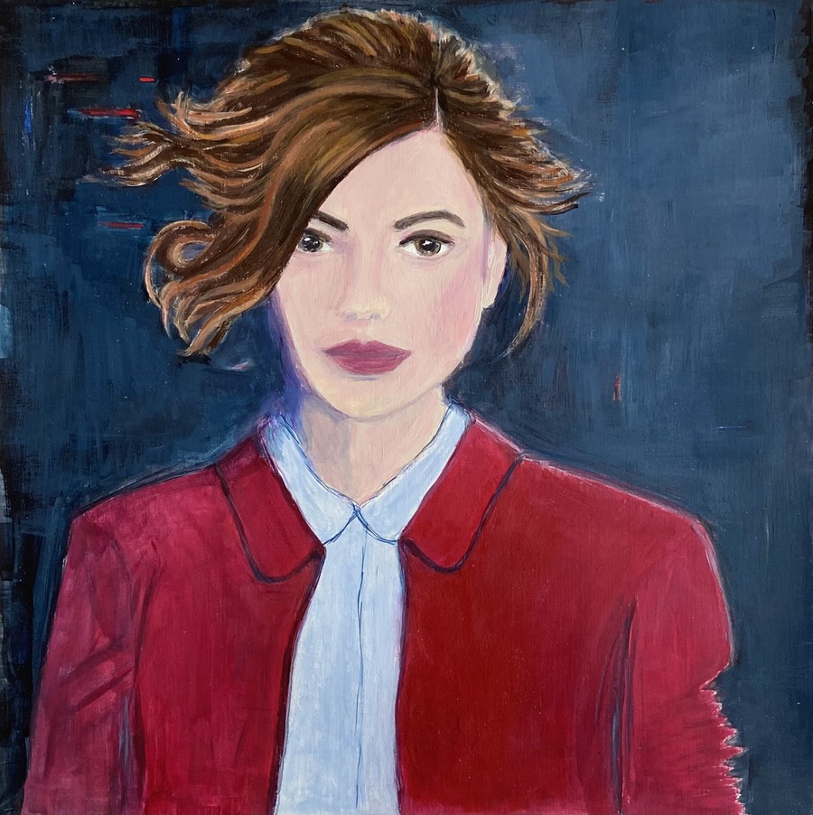 Frauenportrait gemalt von Gertrud Fässler-Scheuber