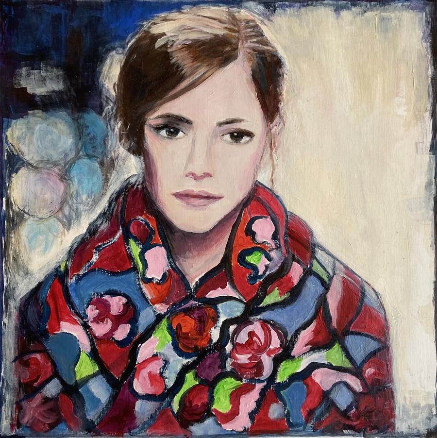 Frauenportrait gemalt von Gertrud Fässler-Scheuber
