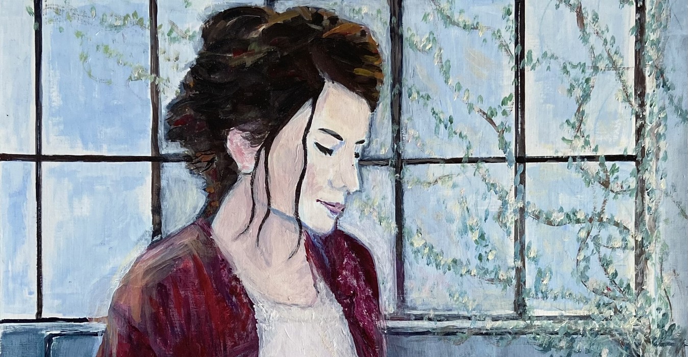 Frauenportrait gemalt von Gertrud Fässler-Scheuber